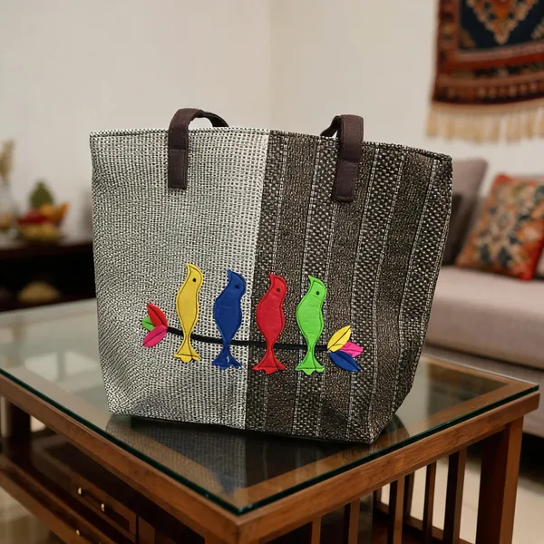 Grey_Jute_Cotton_Woven_Fish_Motif_Tote_Bag_For_Women