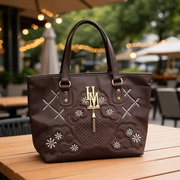 Brown_Synthetic_Leather_Floral_Embroidered_Tote_Bag_For_Women