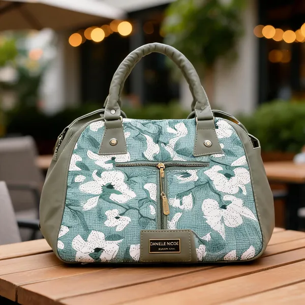 Green_Synthetic_Leather_Floral_Print_Handbag_For_Women