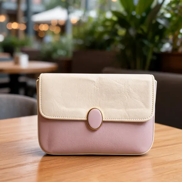 Pink_Leather_Textured_Flap_Clutch_Bag_For_Women
