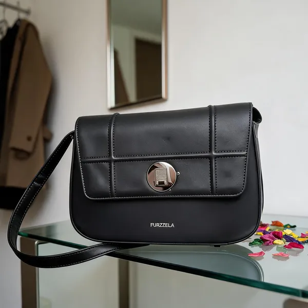 Black_Synthetic_Structured_Shoulder_Bag_For_Women