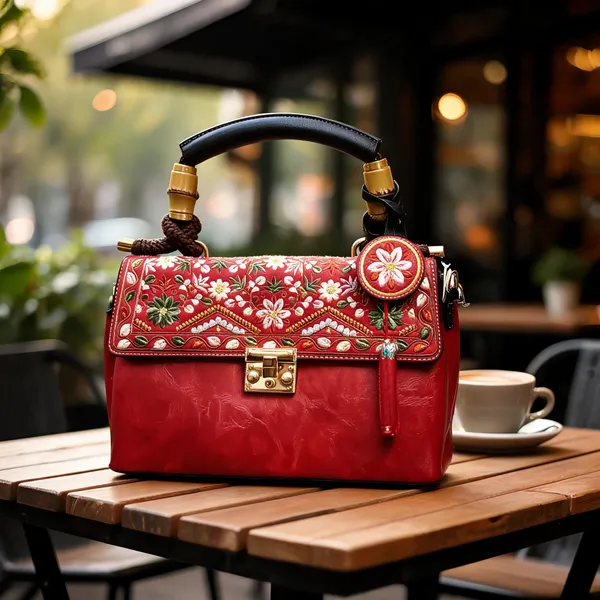 Red_Faux_Leather_Embroidered_Handbag_For_Women