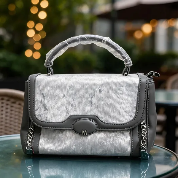 Grey_Metallic_Velvet_Structured_Handbag_For_Women