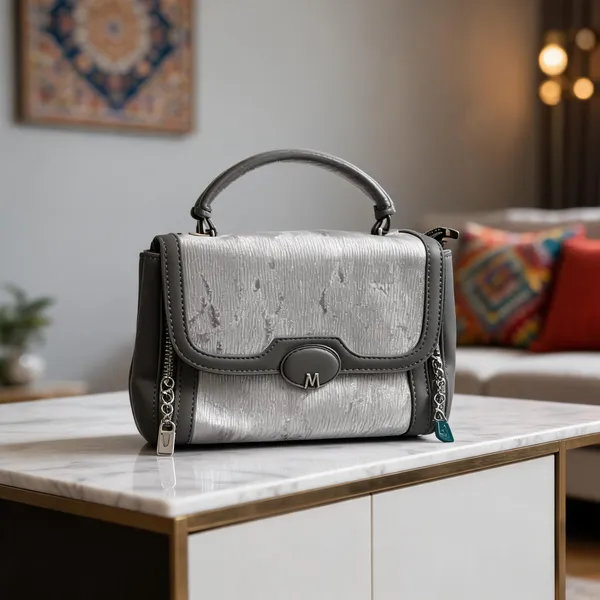 Grey_Metallic_Velvet_Structured_Handbag_For_Women