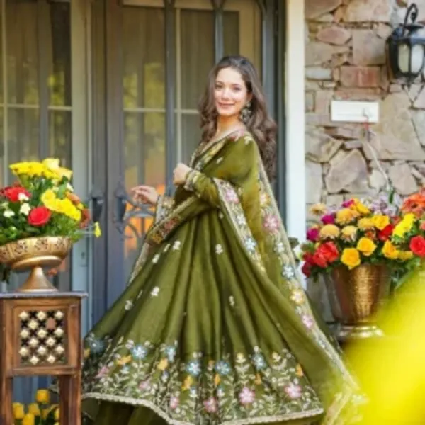 Olive_Green_Georgette_Embroidered_Anarkali_Suit_Set_For_Women