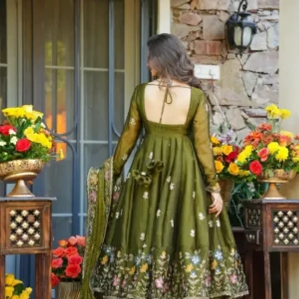 Olive_Green_Georgette_Embroidered_Anarkali_Suit_Set_For_Women