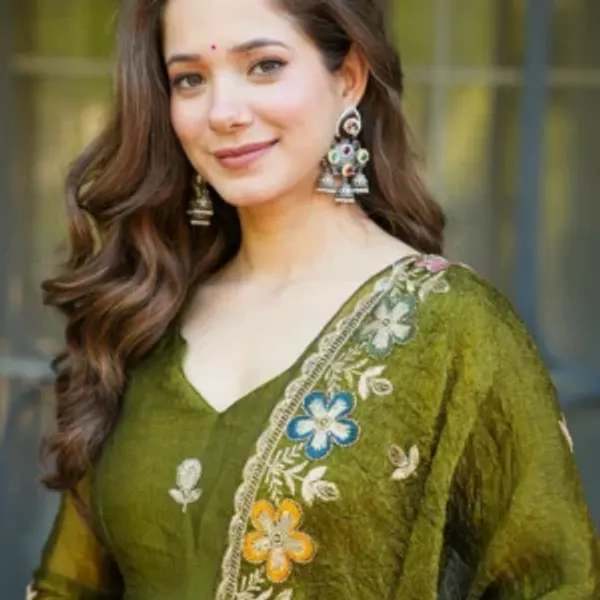 Olive_Green_Georgette_Embroidered_Anarkali_Suit_Set_For_Women