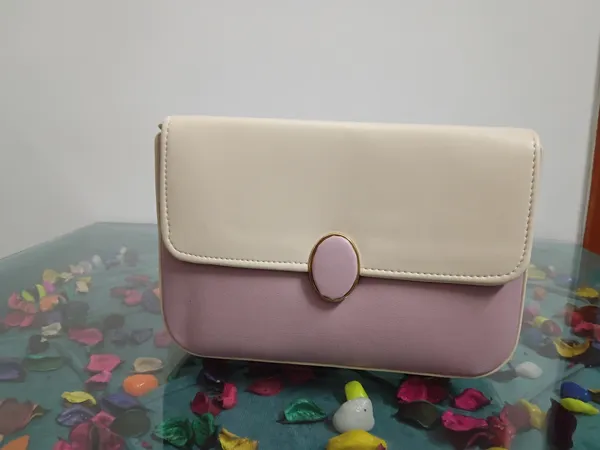 Pink_Leather_Textured_Flap_Clutch_Bag_For_Women