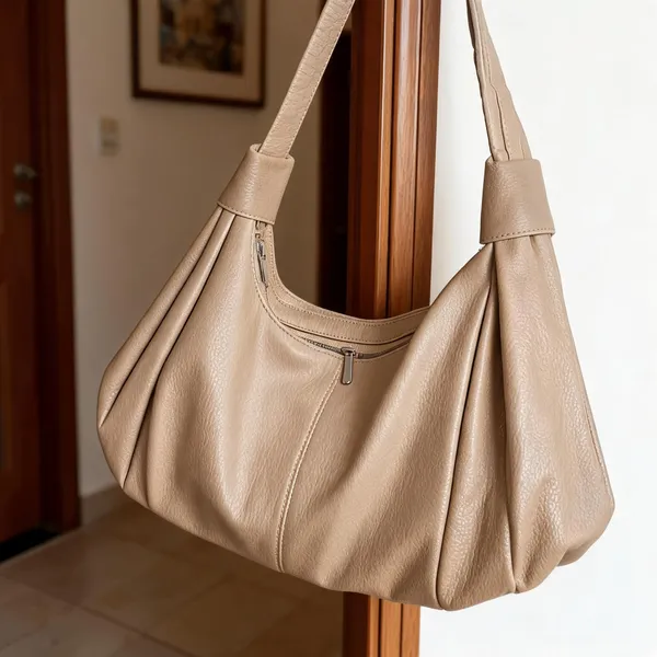 Beige_Synthetic_Leather_Hobo_Shoulder_Bag_For_Women