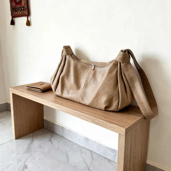 Beige_Synthetic_Leather_Hobo_Shoulder_Bag_For_Women