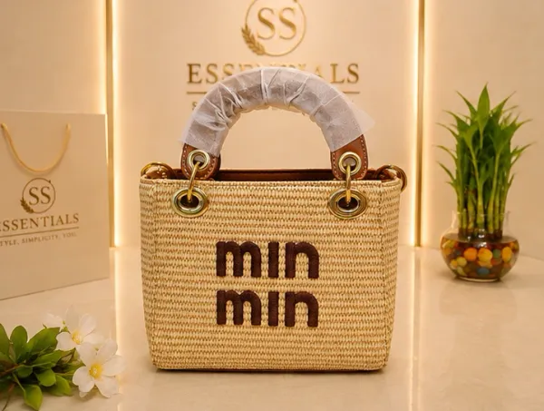 Beige_&_Brown_Pure_Leather_Woven_Handbag_For_Women
