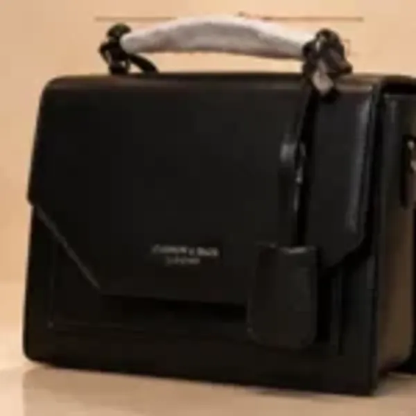 Black_Pure_Leather_Flap_Structured_Handbag_For_Women