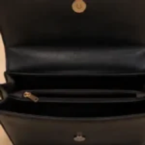 Black_Pure_Leather_Flap_Structured_Handbag_For_Women