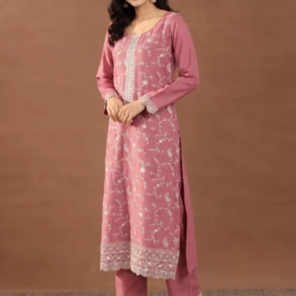 Pink_Rayon_Straight_Embroidered_Kurta_Set_For_Women