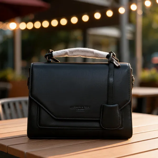Black_Pure_Leather_Flap_Structured_Handbag_For_Women