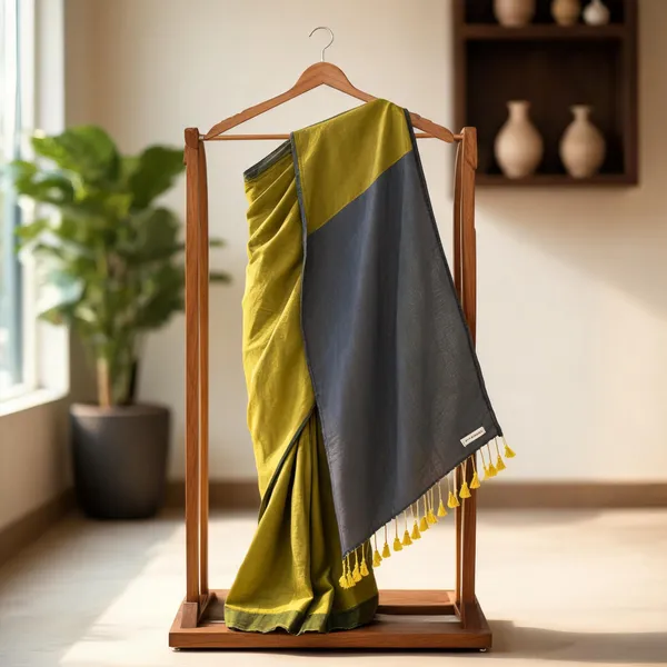 Grey_Cotton_Tassel_Saree_For_Women