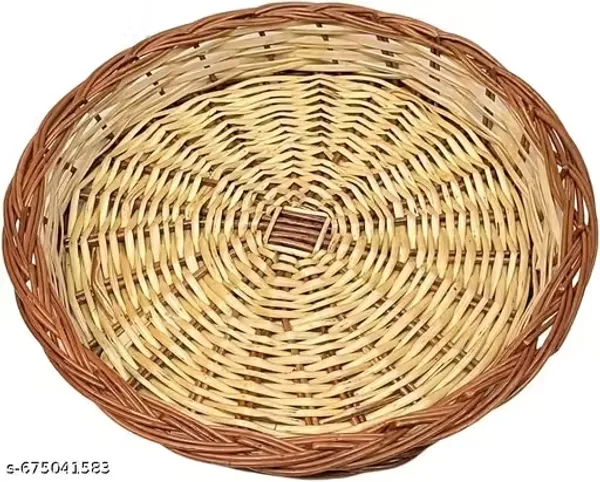 Bcf_Round_Cane_Bamboo_Wicker_Baskets_Storage_Baskets_Shelf_Baskets_Multipurpose_Baskets_For_Kitchen_16x16_Inch_Medium