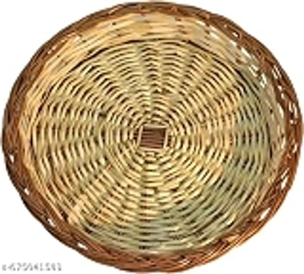 Bcf_Round_Cane_Bamboo_Wicker_Baskets_Storage_Baskets_Shelf_Baskets_Multipurpose_Baskets_For_Kitchen_16x16_Inch_Medium