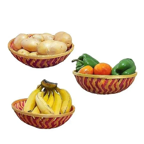 Craftcane_Bamboo_Basket_For_Home_Kitchen_Vegetable_Basket_Fruit_Basket_Flower_Basket_Wedding_Festival_Gift_Packaging_Hotel_Room_Basket_Pack_Of5_Size_9_X_3