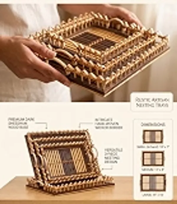 Set_Of_3_Bcf_Bamboo_Craft_Handcrafted_Wooden_Serving_Tray_With_Diagonal_Stripe_Pattern_Dark_And_Light_Wood_2_Side_Handles
