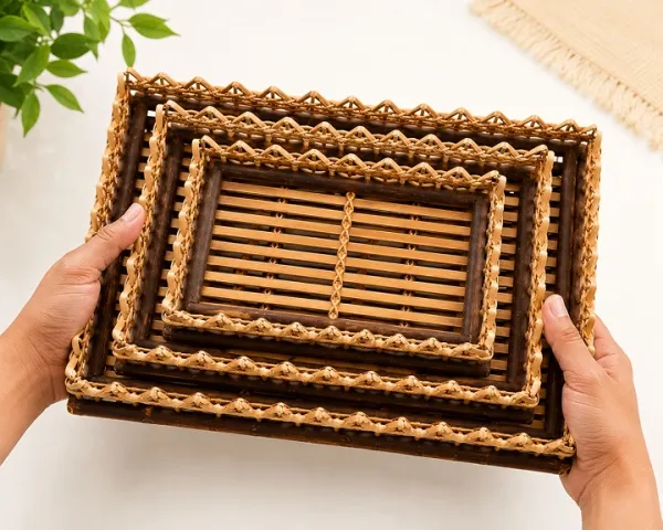 Set_Of_3_Bcf_Bamboo_Craft_Handcrafted_Wooden_Serving_Tray_With_Diagonal_Stripe_Pattern_Dark_And_Light_Wood_2_Side_Handles