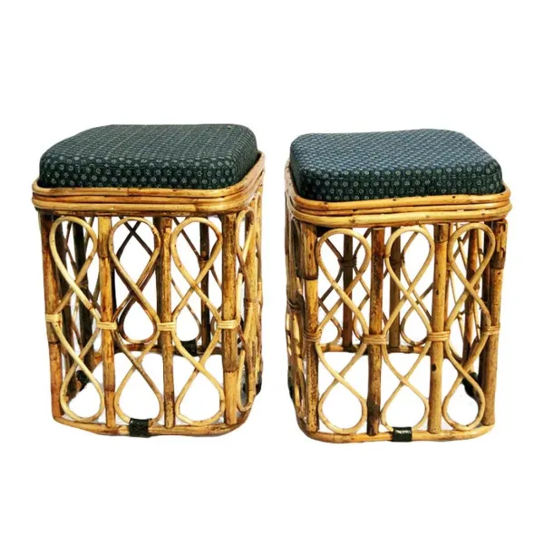 Handcrafted_Cane_Stool_With_Cushion_Set_Of_2_Wicker_Mudda_For_Living_Room_Balcony_Garden_15_Inch_Height