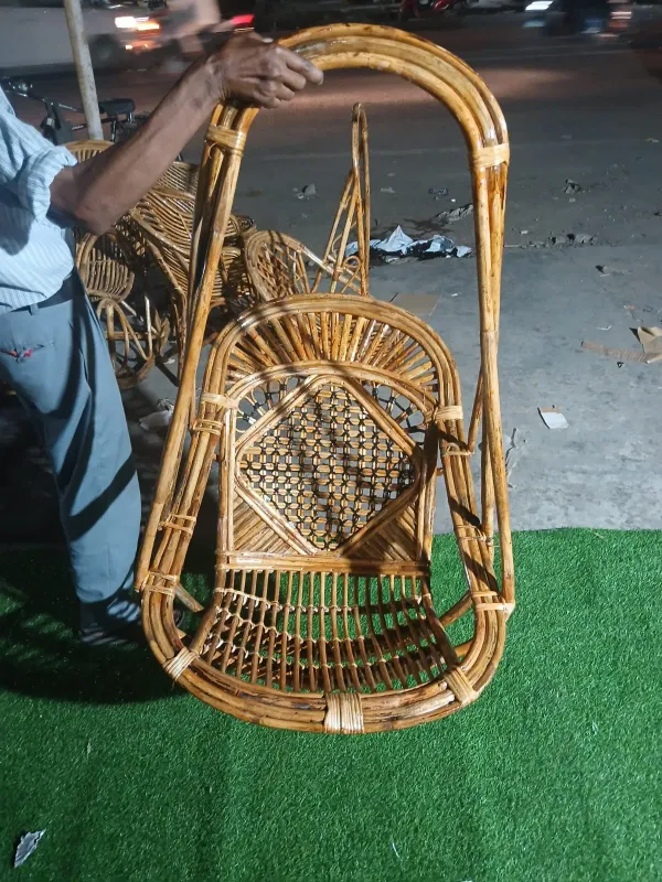 Bamboo_Cane_Swing_Chair_For_All_Ages_With_Chain_And_With_Cushion_Patang