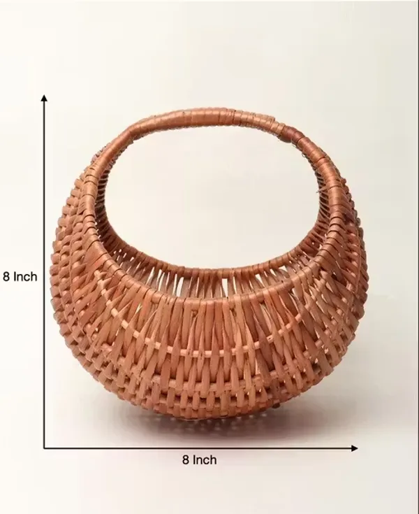 Bcf_Pooja_Basket_Flower_Baskets_Hamper_Baskets_Fruit_Basket_Vegetable_Basket_Basket_For_Gift_Hamper_Wicker_Basket_Rattan_Basket_8_Inch