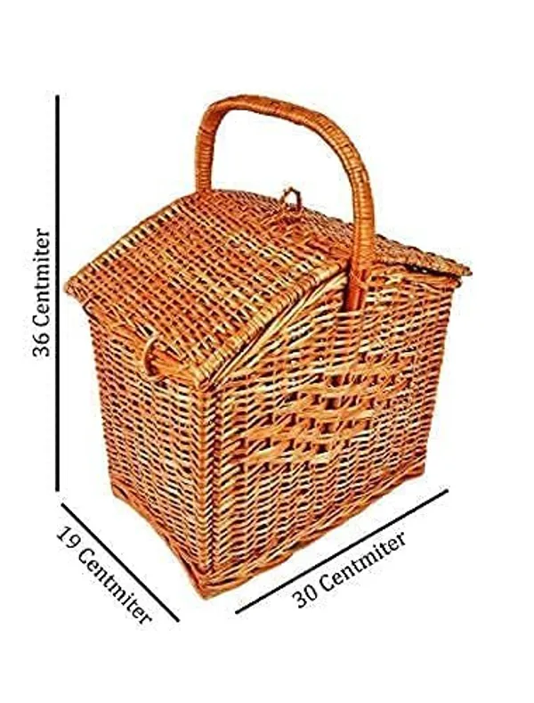 Handcrafted_Cane_Picnic_Basket_With_Dual_Lid_Handle_Multipurpose_Wicker_Storage_For_Laundry_Toys_Outings_14_Inch