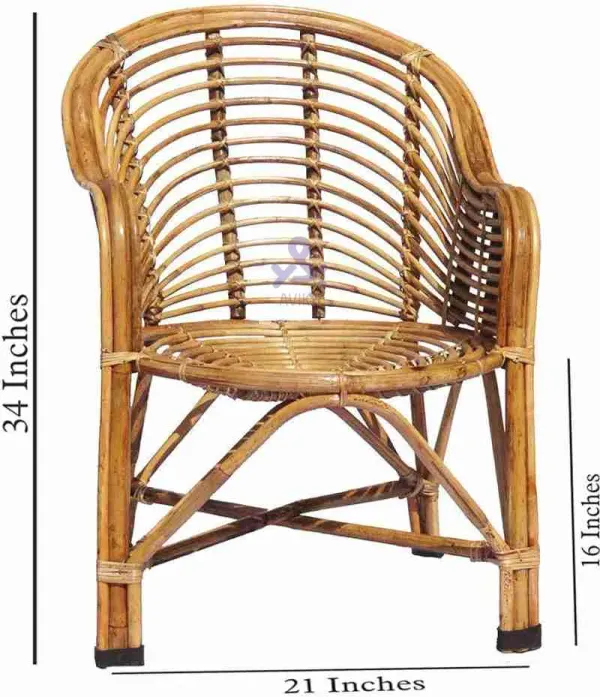 Bamboo_Cane_Chair_For_Home_Office_Garden_Balcony_With_Table_Set_Of_2_With_Table