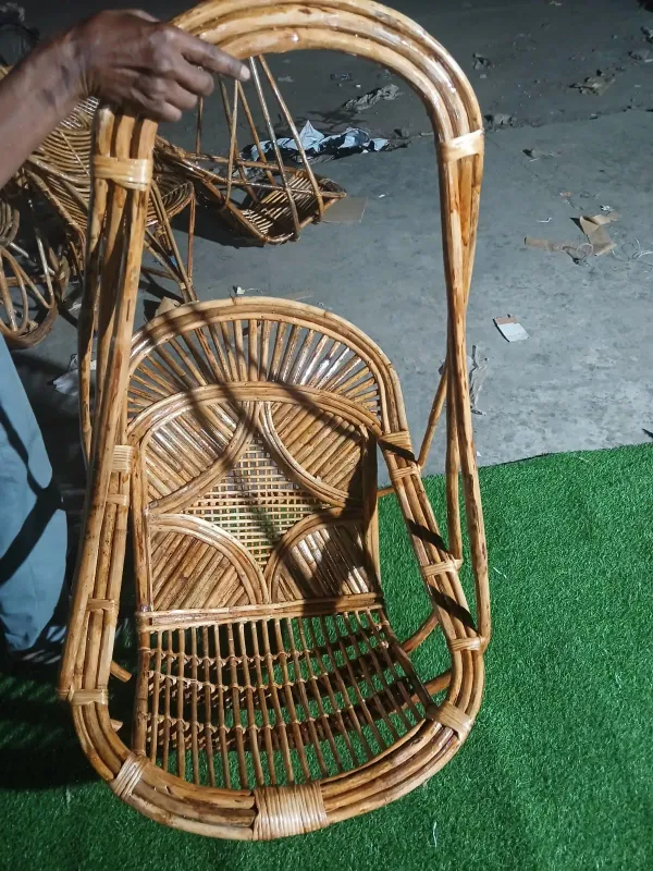 Bamboo_Cane_Swing_Chair_For_Adults_With_Chain_And_Cushion