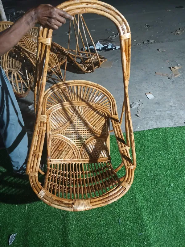 Bamboo_Cane_Swing_Chair_For_Adults_With_Chain_And_Cushion