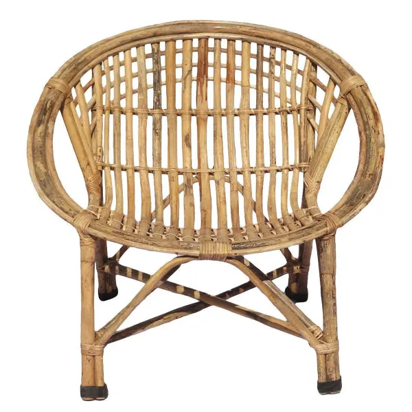 Cane_Lawn_Chair_With_Cushion_Handcrafted_Round_Chair