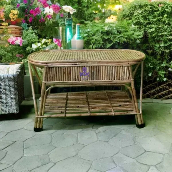 Rattan_Cane_Weaving_Oval_Table