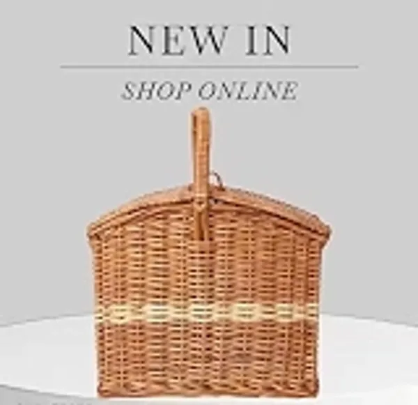 Bcf_India_Wicker_Basket_For_Lunch_Picnic_Basket_With_Top_Handle_Modern_Picnic_Baskets_Bamboo_Food_Baskets_Rectangular_Brown_Large_14_15_12_Inches