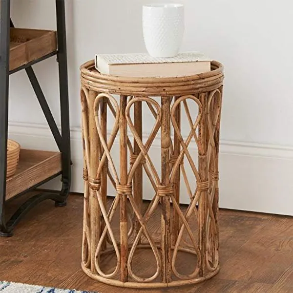 Cane_Round_High_Stool_With_Cushion_18_H_Rattan_Bar_Kitchen_Seating_150_Kg_Capacity