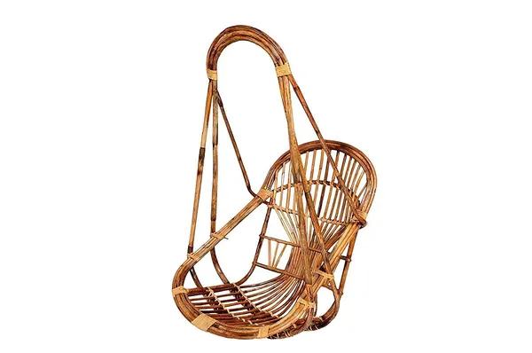 Rattan_Bamboo_Cane_Swing_Chair_With_Cushion_And_Hanging_Chain_For_Kids_And_Adults