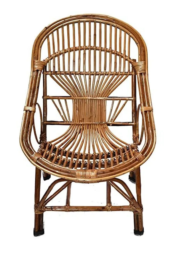 Bamboo_Cane_Lawn_Chair_Perfect_For_Balcony_Garden_Office_Indoor_Outdoor_Use_With_Cushion