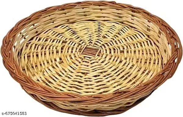 Bcf_Round_Cane_Bamboo_Wicker_Baskets_Storage_Baskets_Shelf_Baskets_Multipurpose_Baskets_For_Kitchen_18x18_Inch_Medium