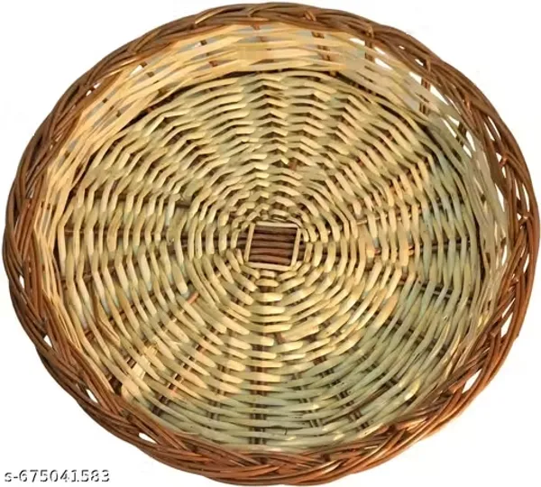 Bcf_Round_Cane_Bamboo_Wicker_Baskets_Storage_Baskets_Shelf_Baskets_Multipurpose_Baskets_For_Kitchen_18x18_Inch_Medium