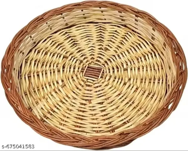 Bcf_Round_Cane_Bamboo_Wicker_Baskets_Storage_Baskets_Shelf_Baskets_Multipurpose_Baskets_For_Kitchen_18x18_Inch_Medium