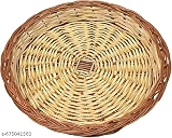 Bcf_Round_Cane_Bamboo_Wicker_Baskets_Storage_Baskets_Shelf_Baskets_Multipurpose_Baskets_For_Kitchen_18x18_Inch_Medium