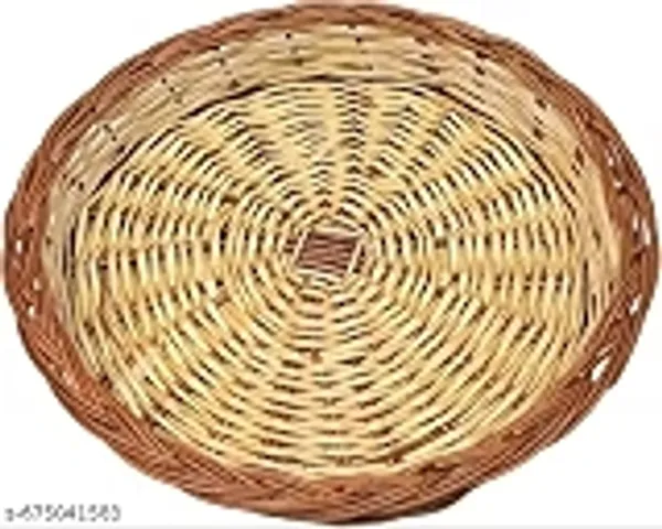 Bcf_Round_Cane_Bamboo_Wicker_Baskets_Storage_Baskets_Shelf_Baskets_Multipurpose_Baskets_For_Kitchen_18x18_Inch_Medium