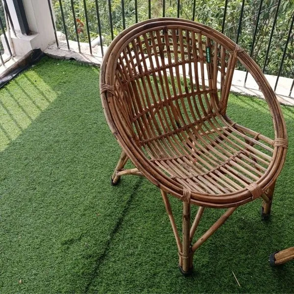 Cane_Lawn_Chair_With_Cushion_Handcrafted_Round_Chair_Set_Of_4