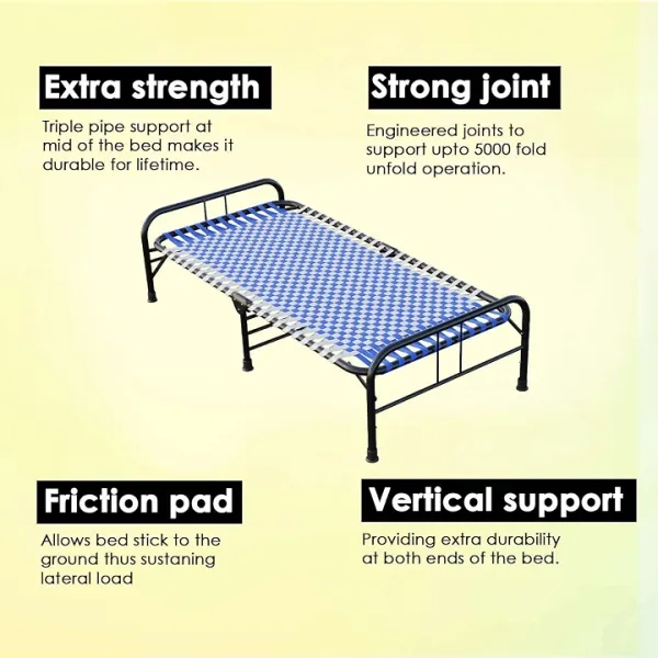 Bcf_Portable_Folding_Bed_3x6_Feet_Bed_Size_With_Heavy_Duty_Metal_Frame_Foldable_Bed_Space_Saving_Bed_Frame_Khat_Cot_For_Sleeping_Guest_Easily_Storable_Synthetic_Stripe