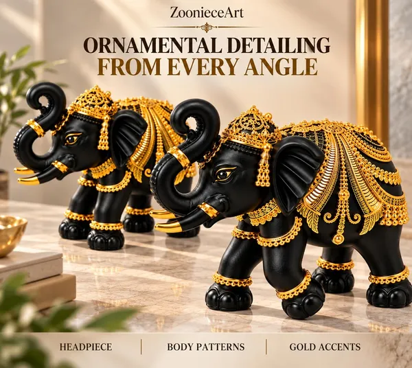Handcrafted_Resin_Elephant_Showpiece_Set_Of_2_For_Home_Decor_Resin_Elephant_Statue_For_Good_Luck_Trunk_Up_Elephant_Showpiece_For_Office_Desk_Living_Room_Gift_Black_Gold_13_9_Cm_Each
