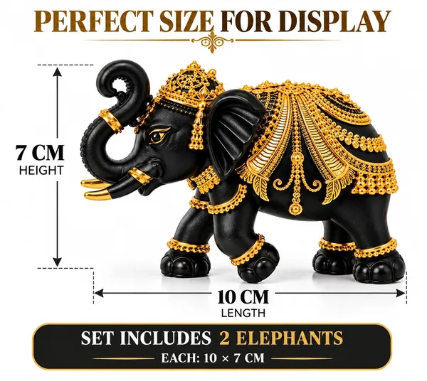 Handcrafted_Resin_Elephant_Showpiece_Set_Of_2_For_Home_Decor_Resin_Elephant_Statue_For_Good_Luck_Trunk_Up_Elephant_Showpiece_For_Office_Desk_Living_Room_Gift_Black_Gold_10_7_Cm_Each