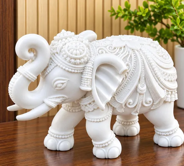 Handcrafted_Elephant_Showpiece_For_Home_Decor_Resin_Elephant_Statue_With_Trunk_Up_For_Good_Luck_Decorative_Elephant_Figurine_For_Office_Desk_Table_Shelf_Decoration_Housewarming_Gift_10_7_Cm