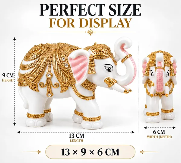 Handcrafted_Elephant_Showpiece_For_Home_Decor_Resin_Elephant_Statue_With_Trunk_Up_For_Good_Luck_Decorative_Figurine_For_Office_Desk_Table_Shelf_Gift_13_9_6_Cm_White_Gold