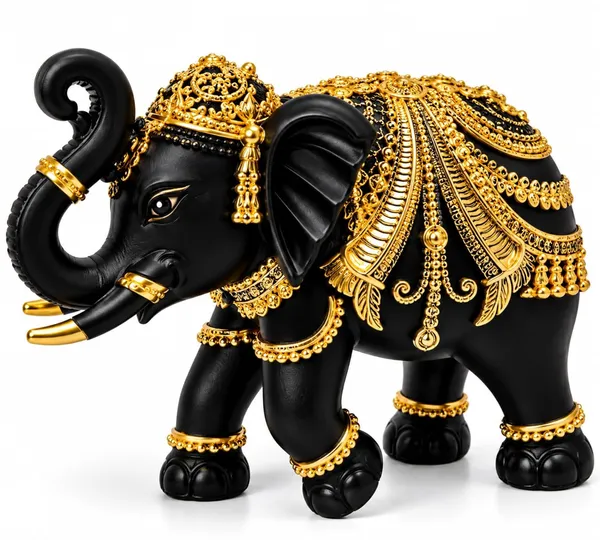 Handcrafted_Resin_Elephant_Showpiece_For_Home_Decor_Resin_Elephant_Statue_For_Good_Luck_Trunk_Up_Elephant_Showpiece_For_Office_Desk_Living_Room_Gift_Black_Gold_13_9_Cm